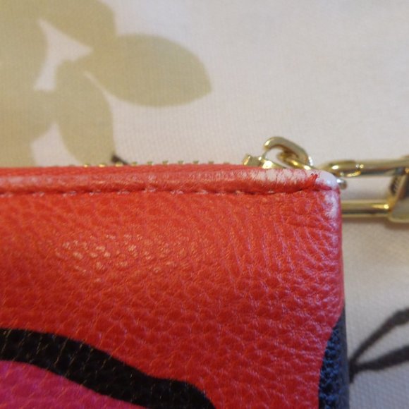 Betsey Johnson Red Rose Floral Wristlet Wallet - Picture 6 of 10